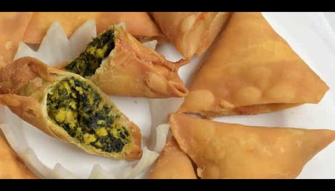 Palak Paneer Samosa.