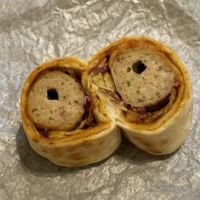Chicken Kebab Kathi Roll.